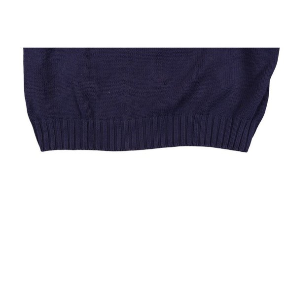 Polo Ralph Lauren Sweater Vest XL Navy Cotton Pullover‎ 90s preppy Dad Vintage - Picture 4 of 7